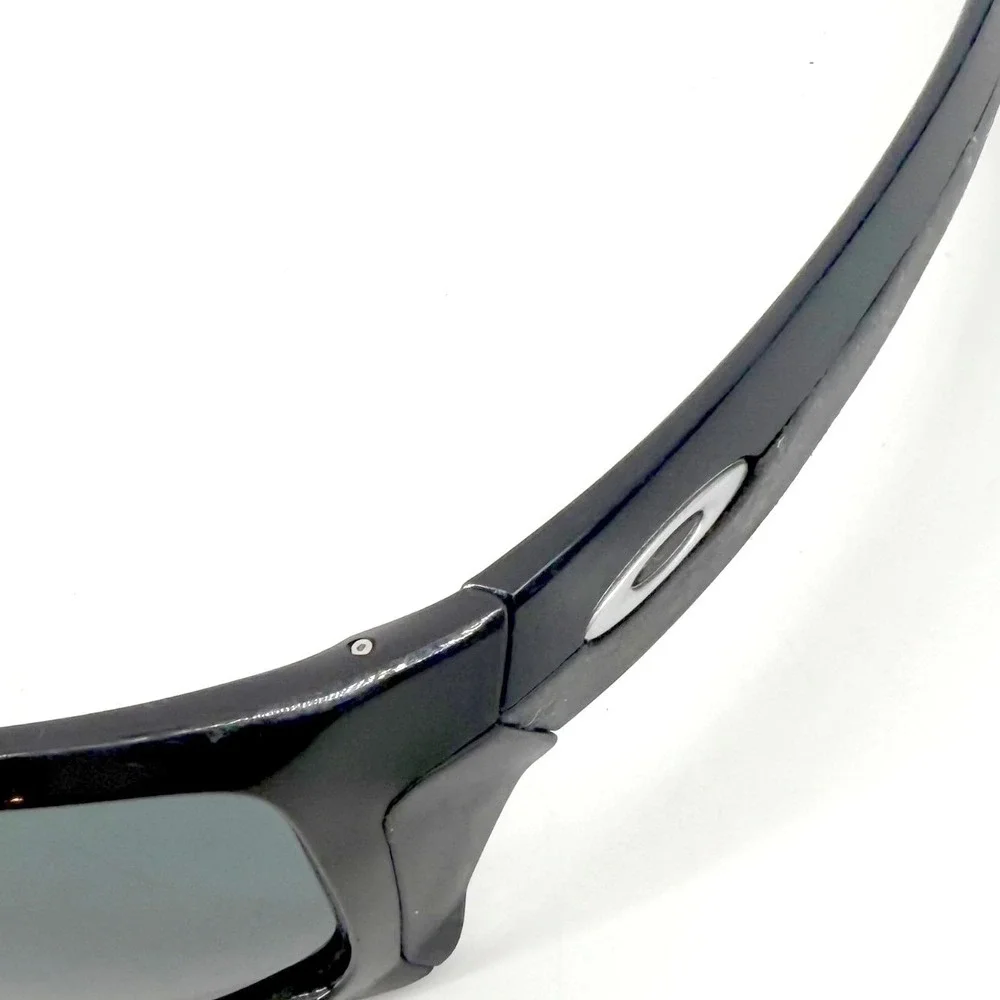 Oakley Straightlink Sunglasses Mens 61mm Black Rectangular Wrap *Scatched